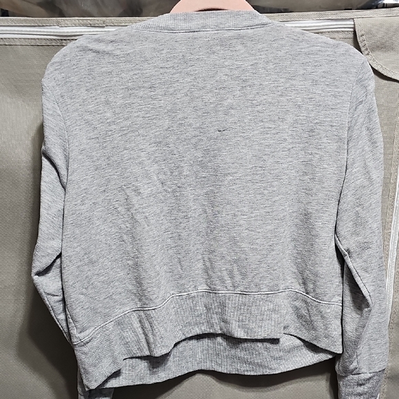 Victoria's Secret Gray Lace-Up Sleeve Sweatshirt - Picture 4 of 4